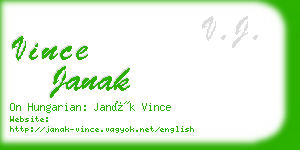 vince janak business card